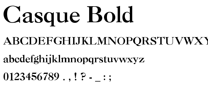 Casque Bold font